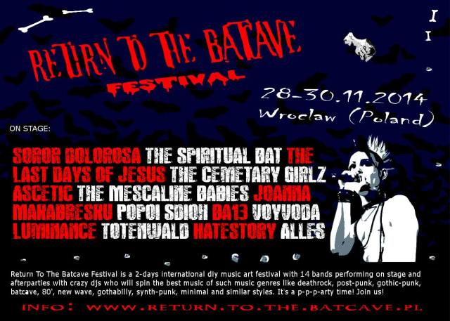 Return To The Batcave Festival 2014 - line up