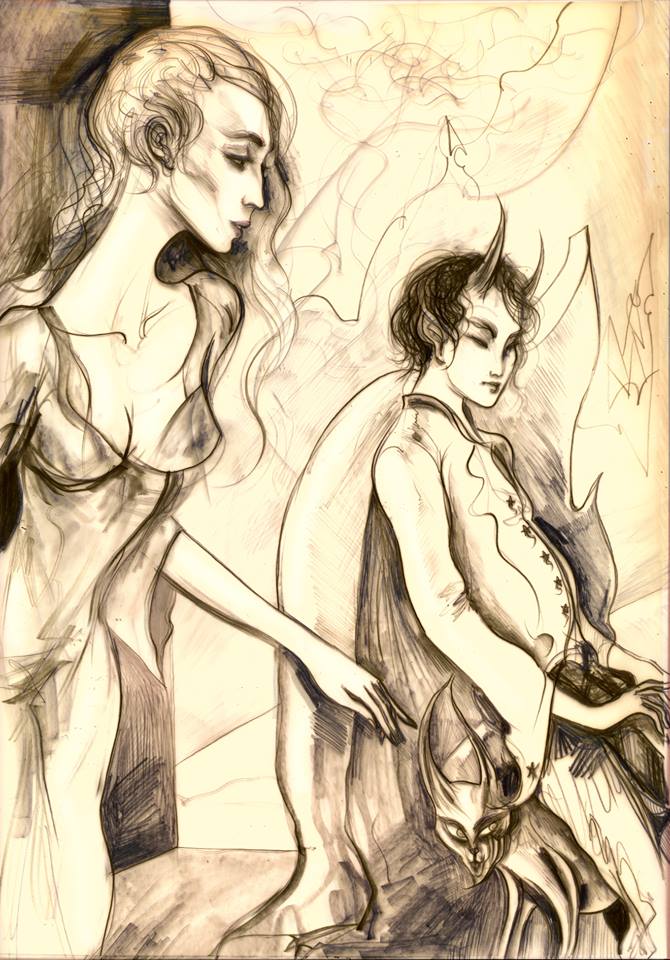 "Bogini i diabeł na górskiej drodze" © Misior (2015)