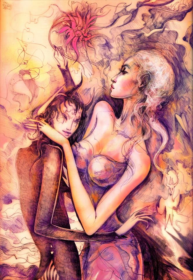 "Bogini i diabeł (wersja 2)" © Misior (2013)