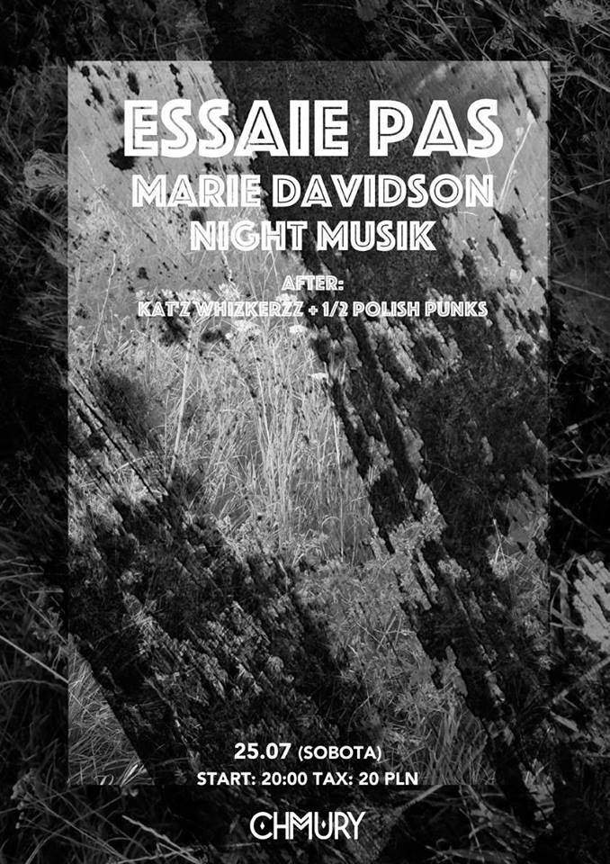 Essaie pas / Marie Davidson / Night Musik - koncert w klubie Chmury (plakat wydarzenia)
