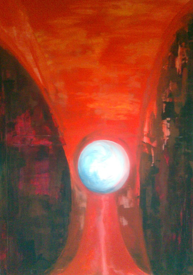 Bez tytułu. Akryl na płótnie (100 / 70). © Anita Zawadzka (2015)