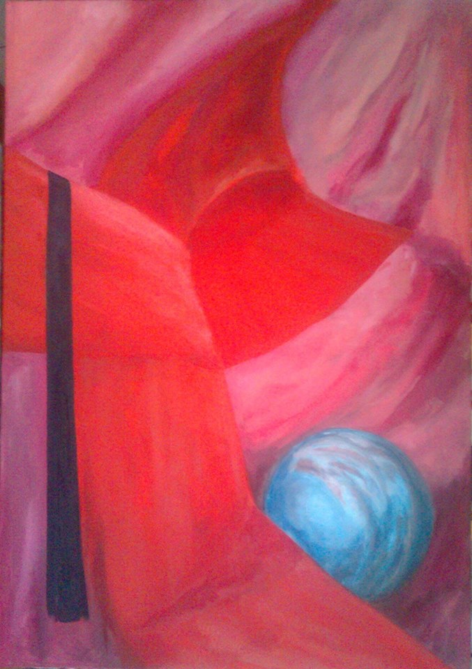 Bez tytułu. Akryl na płótnie (100 / 70). © Anita Zawadzka (2015)