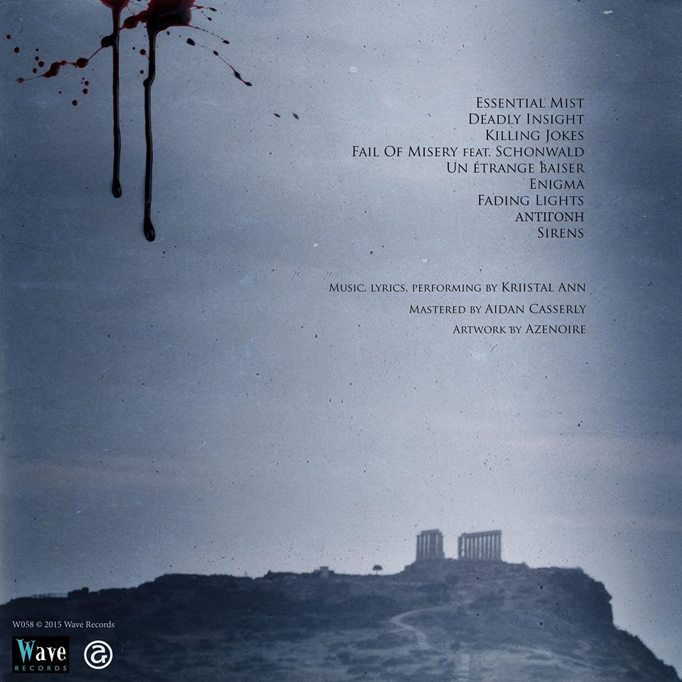 Kriistal Ann: Cultural Bleeding - tył okładki płyty (źródło: materiały prasowe Wave Records)