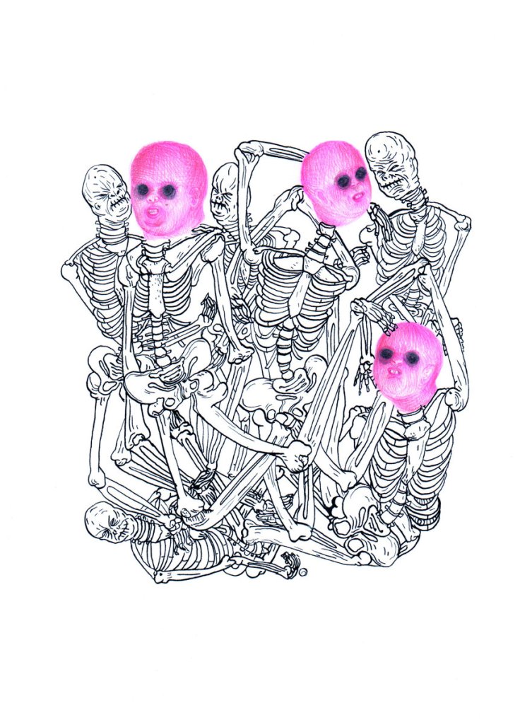 La Main - L'heure de salir (oprawa graficzna płyty: Céline Guichard / źródło: Bandcamp)