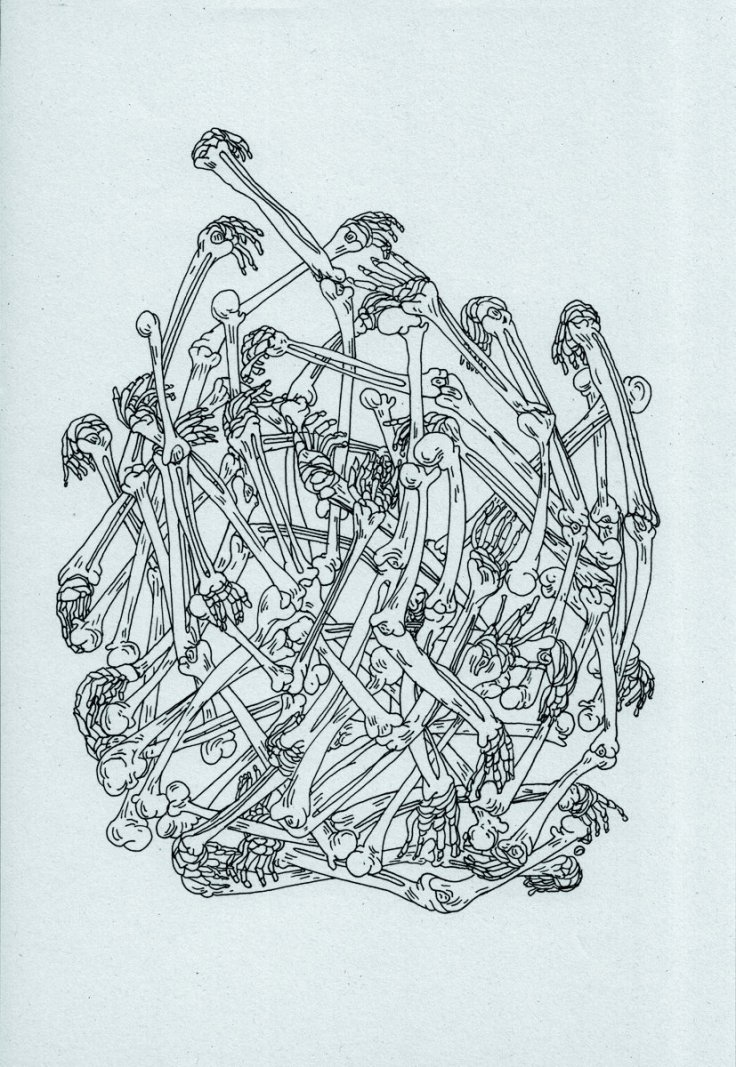 La Main - L'heure de salir (oprawa graficzna płyty: Céline Guichard / źródło: Bandcamp)